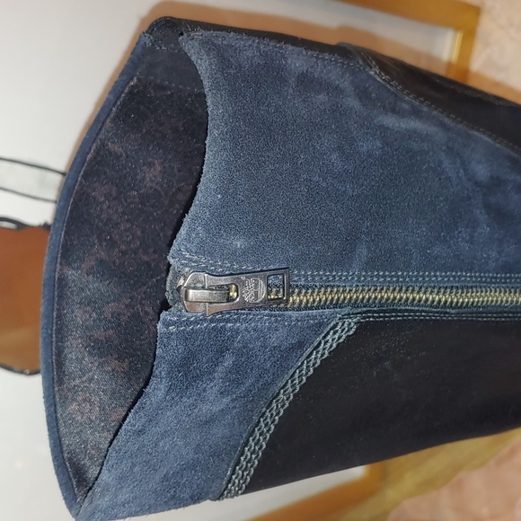 Timberland Earth Keepers Black Size 7.5 Leather Suede Zip up Boots - Picture 12 of 16